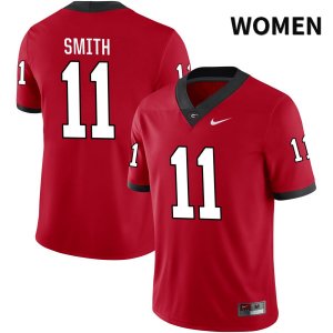 Women's Georgia Bulldogs NCAA #11 Arian Smith Nike Stitched Red NIL 2022 Authentic College Football Jersey FZC4354QB